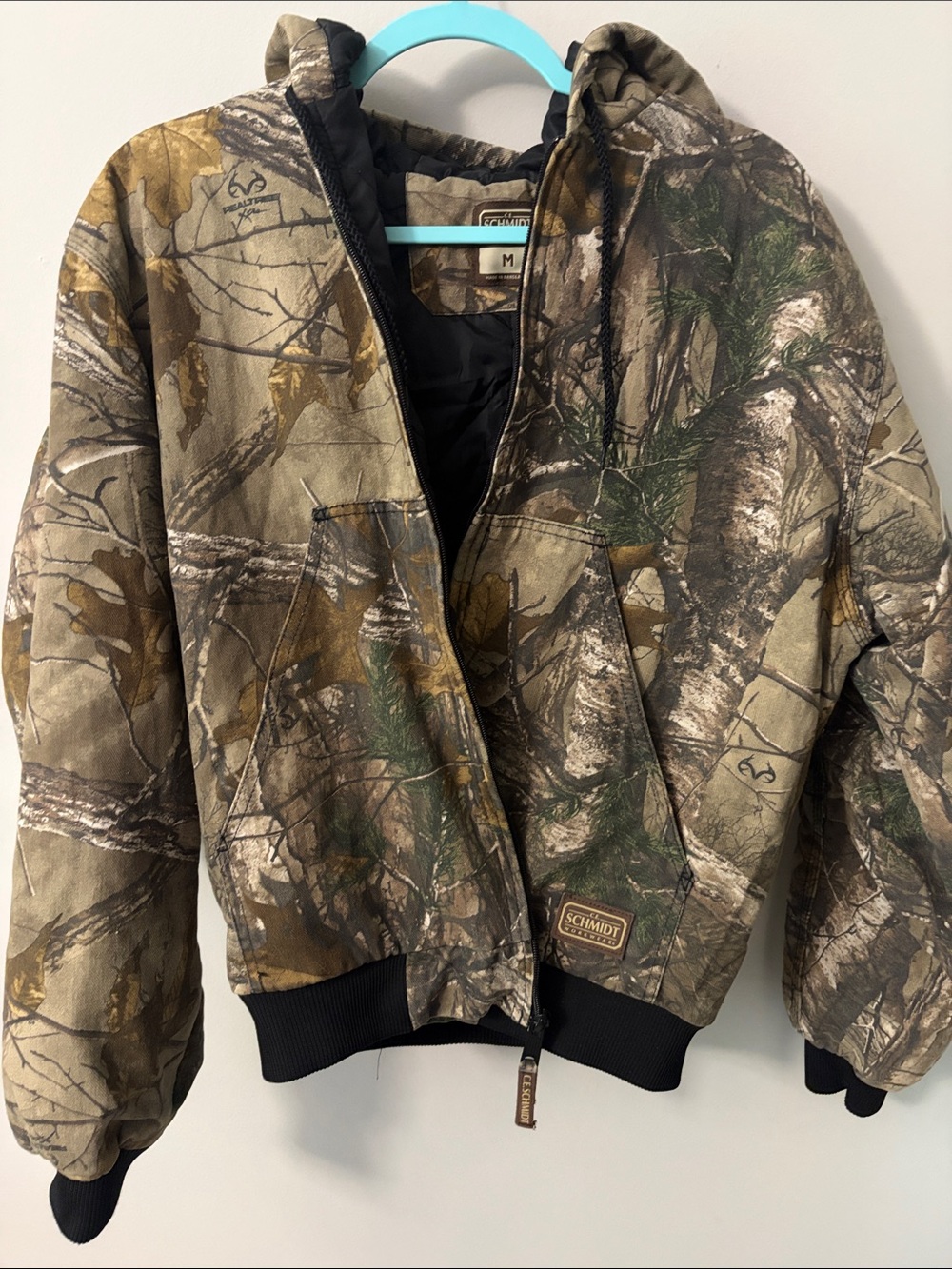 Schmidt Realtree Camo Hooded Puffer Jacket - Green/Brown